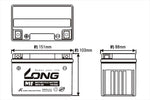 LONG(ロングバッテリー)｜バッテリー 12V/8Ah 液注入済｜WP9-BS
