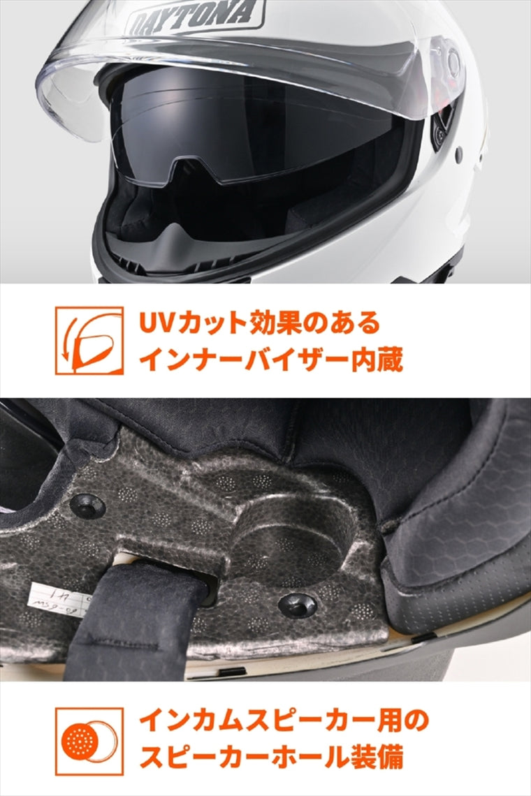 デイトナ｜DN001RSフルフェイスヘルメットWH/M｜46449