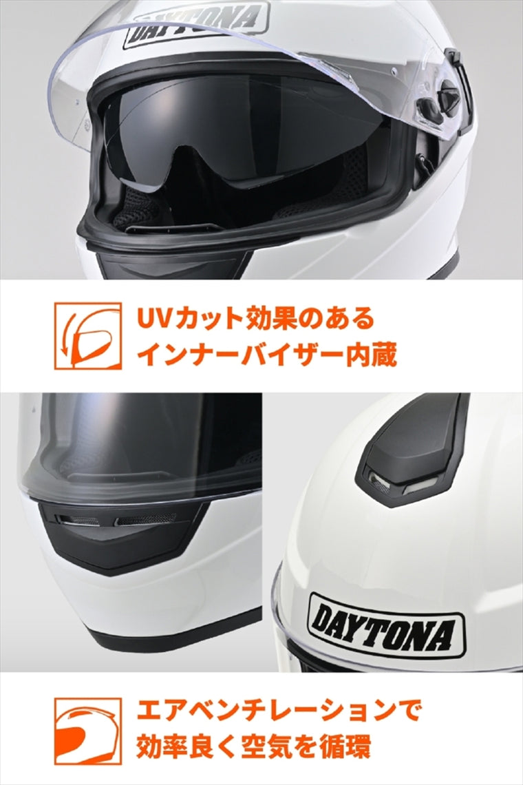 デイトナ｜DN002CPフルフェイスヘルメットWH/M｜46489