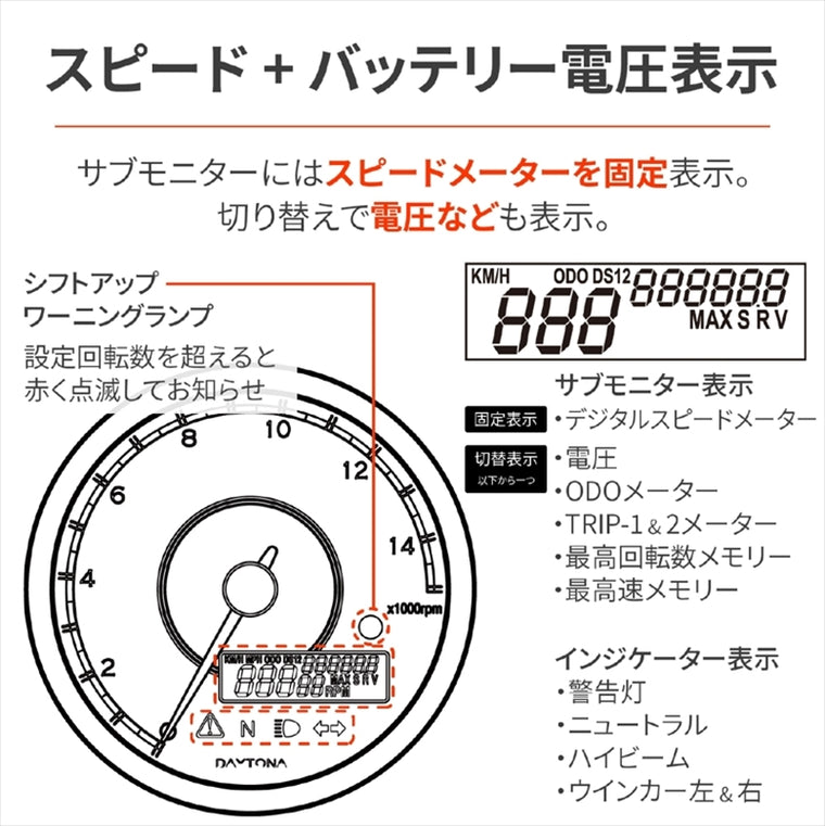 デイトナ｜VELONA80 9000RPM AND SPD｜48140