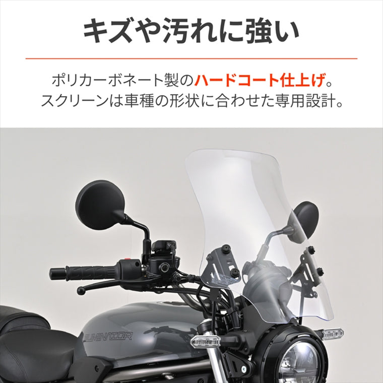 デイトナ｜ウインドシールドRSクリア エリミネーター (SE不可)｜49668