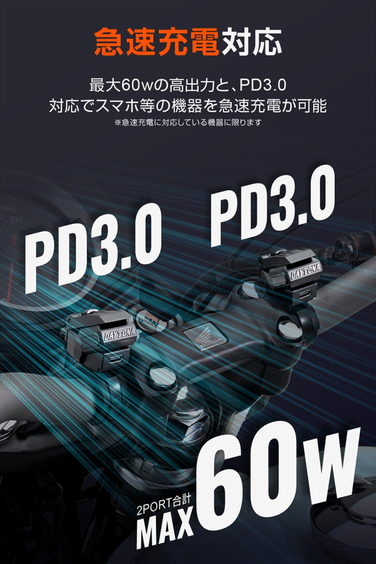 デイトナ｜USBデンゲンSTD PD 2ポート｜61402