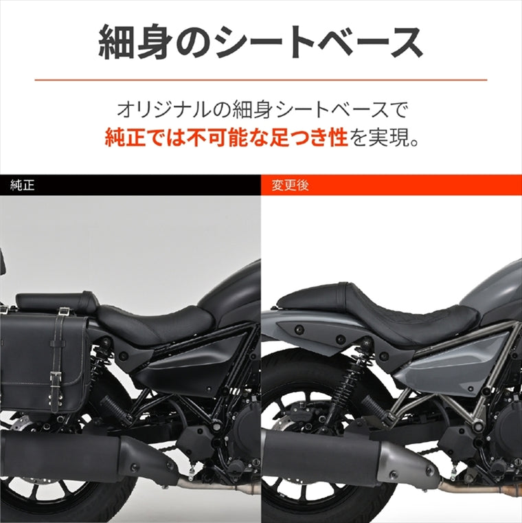 DAYTONA(デイトナ)｜カスタムシート G/F ダイヤ BK ELIMINATOR/SE 24-26 [8BL-EL400]｜64003