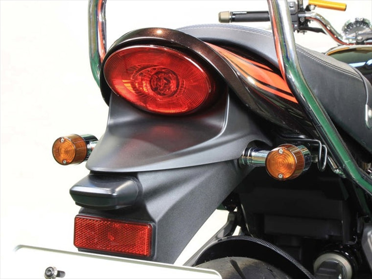 POSH FAITH(ポッシュフェイス)｜LED クラシカル 71タイプウインカー メッキボディ/オレンジレンズ Z900RS 18-25 CAFE/Z650RS 22-25 ｜132091-73