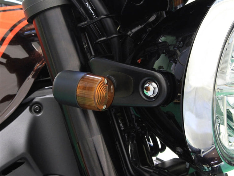 POSH FAITH(ポッシュフェイス)｜LED クラシカル 71タイプウインカー ブラックボディ/オレンジレンズ Z900RS 18-25 CAFE/Z650RS 22-25 ｜132091-76