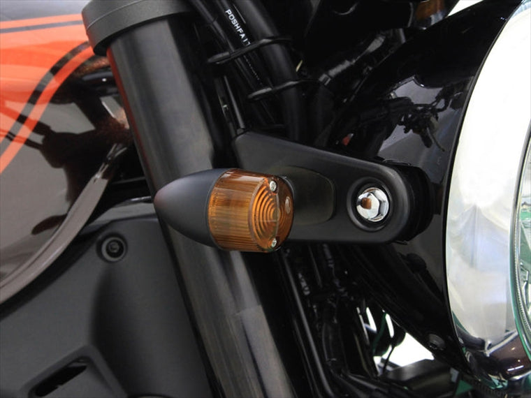 POSH FAITH(ポッシュフェイス)｜LED クラシカル 砲弾タイプウインカー ブラックボディ/オレンジレンズ Z900RS 18-25 CAFE/Z650RS 22-25 ｜132098-76