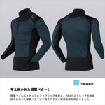 OTAFUKU GLOVE(おたふく手袋)｜BT防風ハーフジップ ハイネックシャツ ウインドスマッシュ 3 11.ブラック #LL｜JW-197
