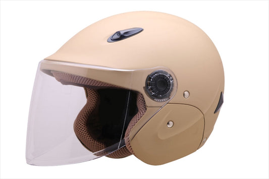 【ユニカーコウギョウ】MATTED セミジェットヘルメット マットベージュ BH-54BE