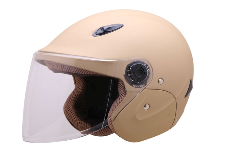 【ユニカーコウギョウ】MATTED セミジェットヘルメット マットベージュ BH-54BE