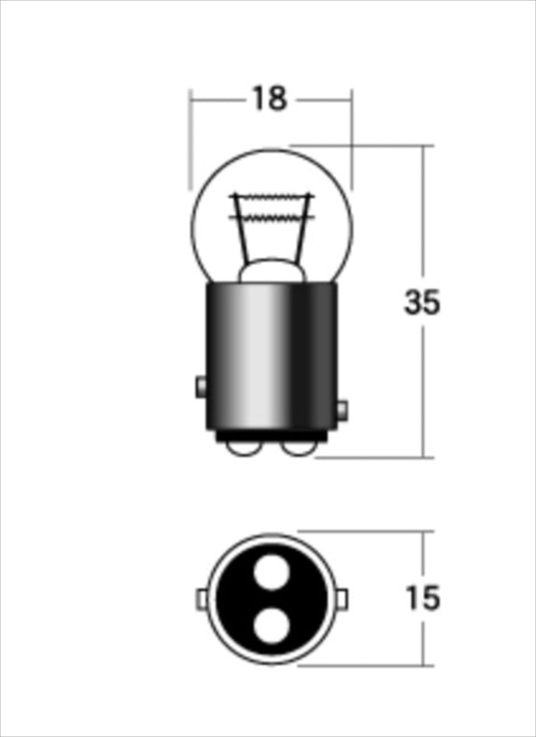 M＆Hmatsushima(エムアンドエイチマツシマ)｜M＆H ノーマルバルブ ウインカー ストップ テール 12V10 5W オレンジ｜1P5402OR