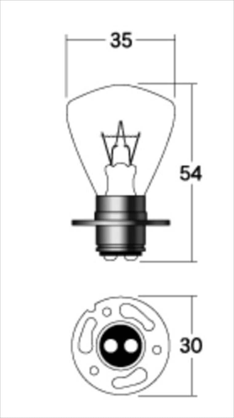 M＆Hmatsushima(エムアンドエイチマツシマ)｜M＆H ノーマルバルブ ヘッドキュウ 12V45 45W クリア｜1P1110