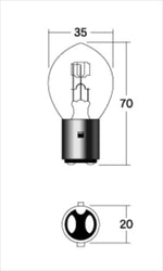 M＆Hmatsushima(エムアンドエイチマツシマ)｜M＆H ノーマルバルブ ヘッドキュウ 12V35 35W クリア｜1P2311
