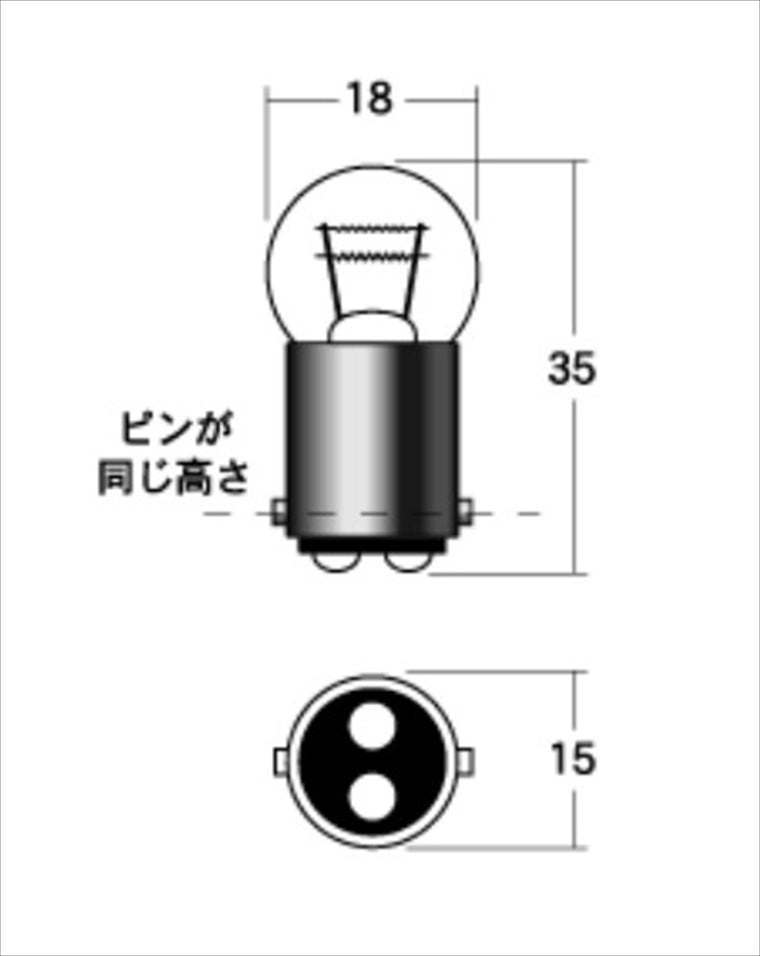 M＆Hmatsushima(エムアンドエイチマツシマ)｜M＆H ノーマルバルブ A5612 B・P 12V27 8W クリア｜A5612