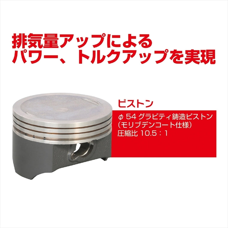【キタコ】ボアアップKIT LIGHT145CC(SL/カムナシ) GROM(JC92) 212-1452061