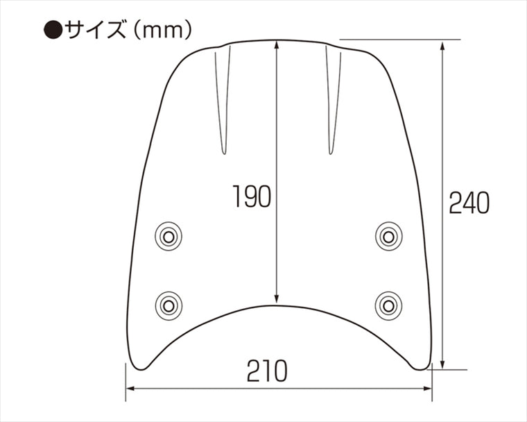 キタコ｜エアロバイザー(スモーク) XSR125｜670-0240100
