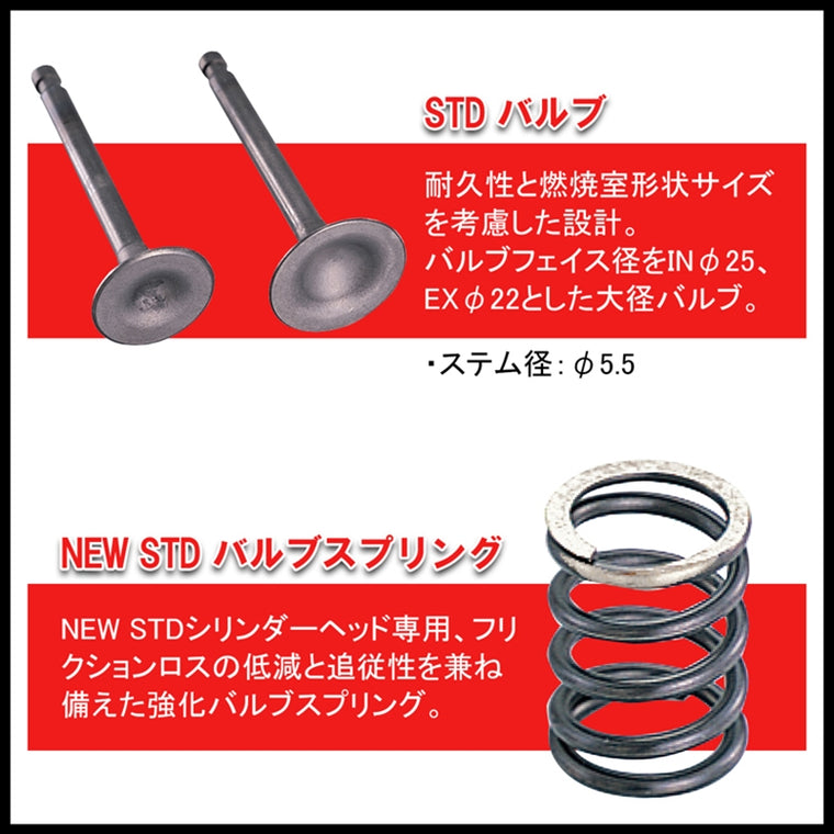 キタコ｜ボアUP(メッキ)NEWSTD124 モンキーC｜215-1083117