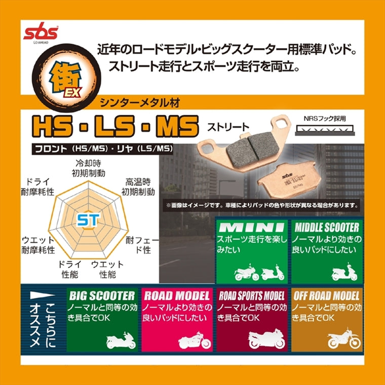 キタコ｜SBSブレーキパッド 960HS BMW S1000RR/-1250GS｜777-0960020