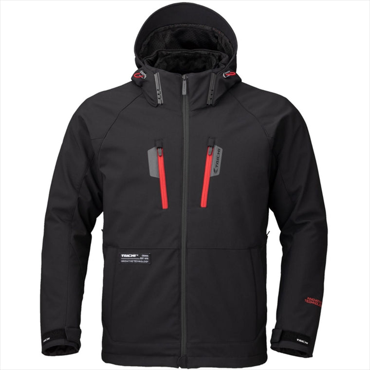 【アールエスタイチ】RSタイチ ソフトシェル オールシーズンパーカ BLK／RED ＃4XL RSJ730BK114XL