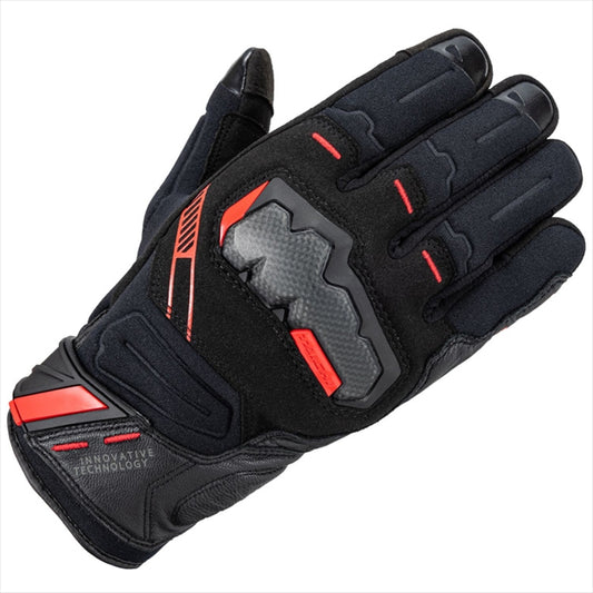 【アールエスタイチ】RSタイチ アームド ウインターグローブ BLK／RED ＃L RST647BK11L