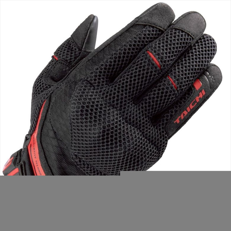 【アールエスタイチ】RSタイチ ラバーナックル メッシュグローブ BLK／RED ＃S RST463BK11S
