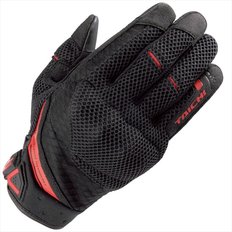 【アールエスタイチ】RSタイチ ラバーナックル メッシュグローブ BLK／RED ＃3XL RST463BK113XL