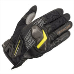 【アールエスタイチ】RSタイチ アームド メッシュグローブ BLK／FLUO YEL＃M RST448BK41M