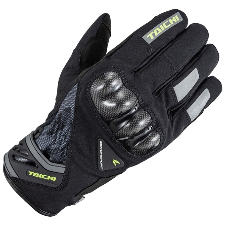 【アールエスタイチ】RSタイチ カーボン ウインターグローブ CRUSH BLK／NEON ＃L RST653BK41L