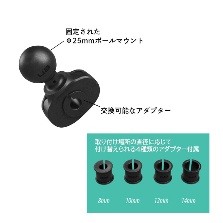 UA(ユーエー)｜ミラーボールマウント+アダプター｜UA-M1-OB