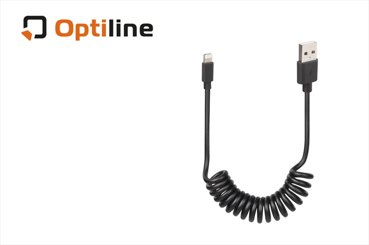 Optiline(オプティライン)｜LAMPA スプリングケーブル USB-ライトニング 100cm｜38701