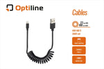 Optiline(オプティライン)｜LAMPA スプリングケーブル USB-タイプC 100cm｜38702