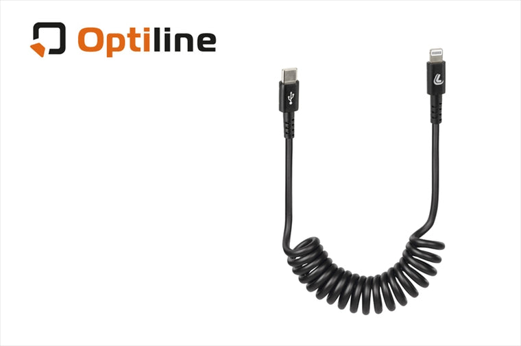 Optiline(オプティライン)｜LAMPA スプリングケーブル タイプC-ライトニング100cm｜38706