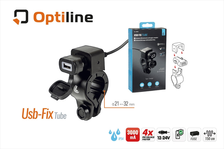 Optiline(オプティライン)｜LAMPA バーマウントUSB電源ポート 12/24V シングル｜38832