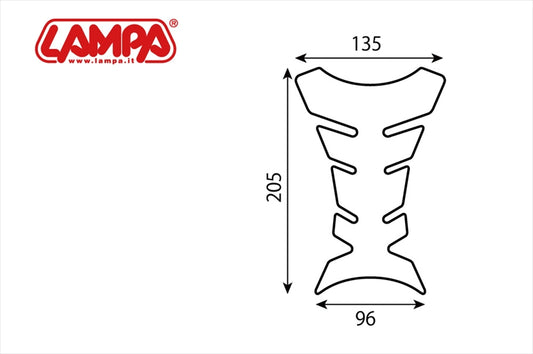 LAMPA(ランパ)|LAMPA フューエルタンクパット X1 ブラック|90094