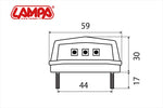 LAMPA(ランパ)｜LAMPA LEDナンバー灯 汎用 LUCE｜90166