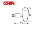 LAMPA(ランパ)｜LAMPA LEDウインカー 汎用 DROP ブラック｜90482