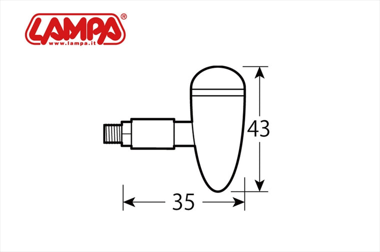LAMPA(ランパ)｜LAMPA LEDウインカー 汎用 DROP ブラック｜90482