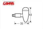 LAMPA(ランパ)｜LAMPA LEDウインカー 汎用 DROP クローム｜90483