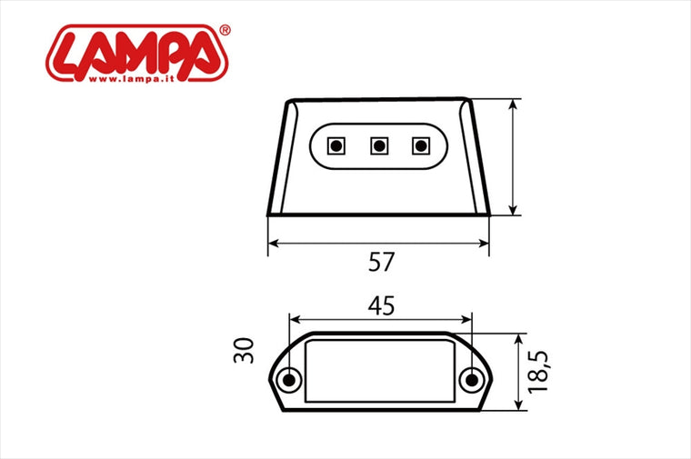 LAMPA(ランパ)｜LAMPA LEDナンバー灯 汎用 A-LON｜90586