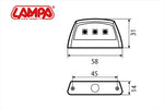 LAMPA(ランパ)｜LAMPA LEDナンバー灯 汎用 E-LON｜90587