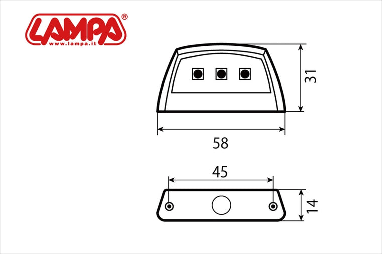 LAMPA(ランパ)｜LAMPA LEDナンバー灯 汎用 E-LON｜90587