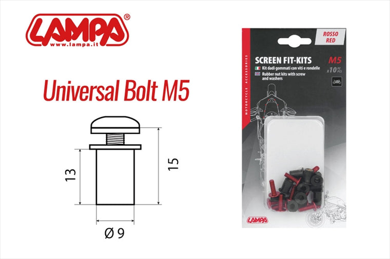 LAMPA(ランパ)｜LAMPA アルミボルトキット M5汎用 ウェルナット ブルー｜91654