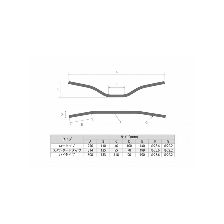 ドミノ｜テーパーハンドル φ28.6/LOW ｜0495.94.10.04