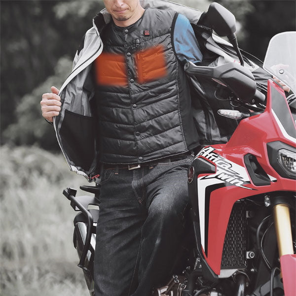 在庫あり/ヒーテック 5V ヒートインナーベスト OLIVE 《バッテリー別売り 2018モデル 2017モデル混合でOK　防寒 電熱ベスト オリーブ ワイヤレスバッテリー 050762》