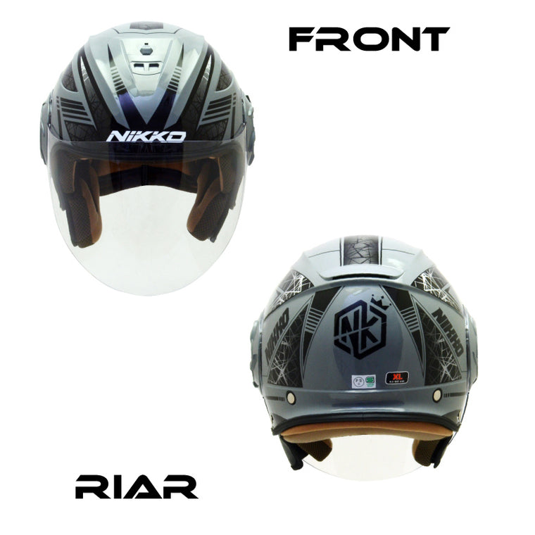 【はとやの新商品】NIKKOHELMET　N-554　GRAPHIC　ジェットヘルメット　　[バイザー　通勤　通学　　カッコいい　オシャレ 安い]