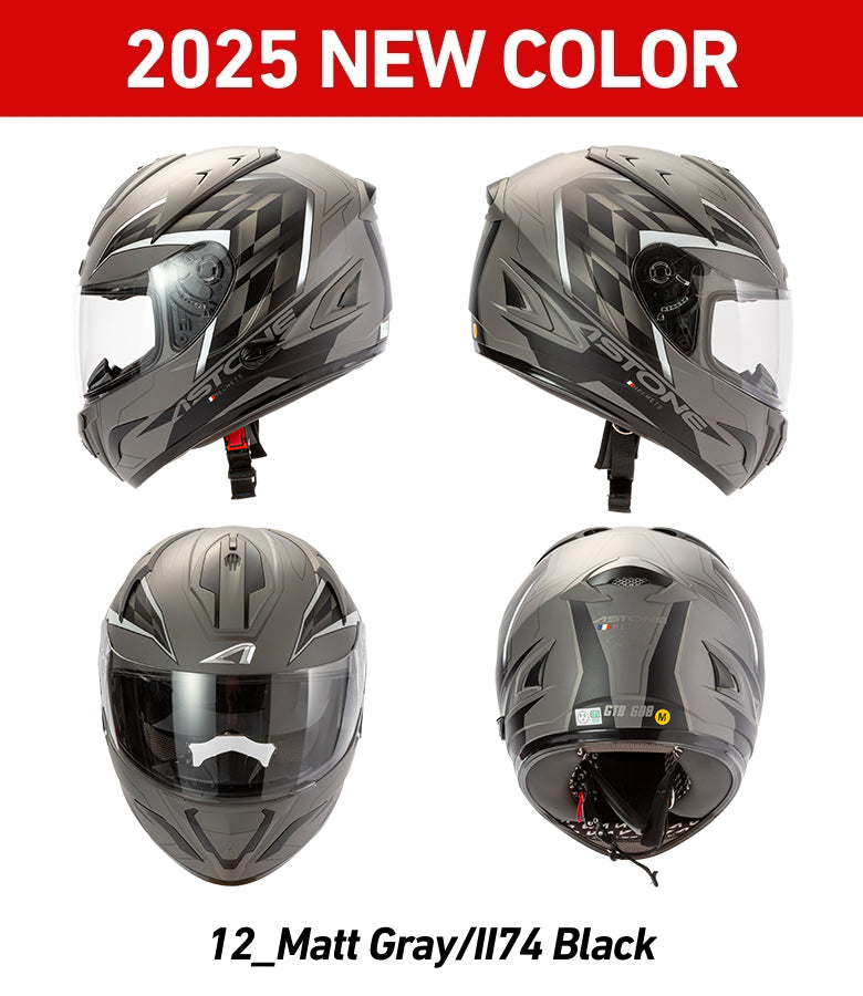ASTONEヘルメット　フルフェイス【GTB600 Mサイズ】 ASTONE アストン GTB600 フルフェイス ヘルメット フランスデザイン