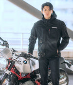 hit-air｜スポーツカジュアルスタイル フーデッドエアバッグメッシュジャケット(エアバック装備) Black｜HDS-MS