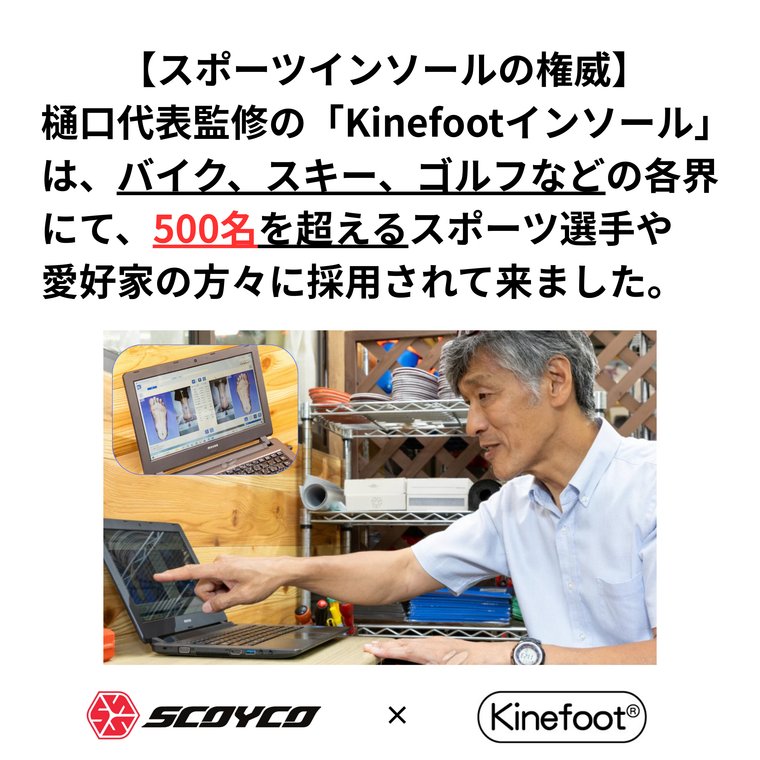 Kinefoot ライディングシューズ用インソール「SCOYCOオリジナル」（SCOYCOシューズを既にお持ちの方、または同時購入の割引価格です）「バイク用高機能インソール」