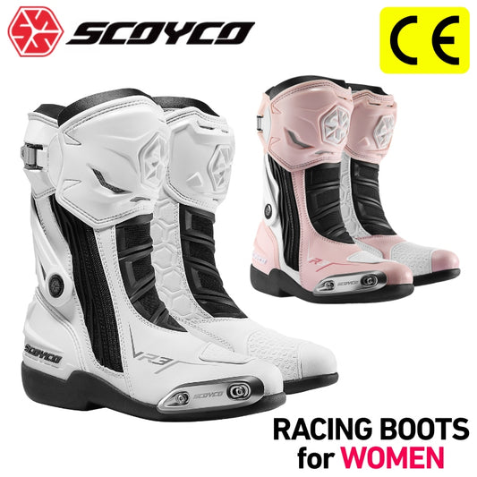SCOYCO スコイコ レディースレーシングブーツ MR003W サーキット走行 女性用 WOMEN CE規格