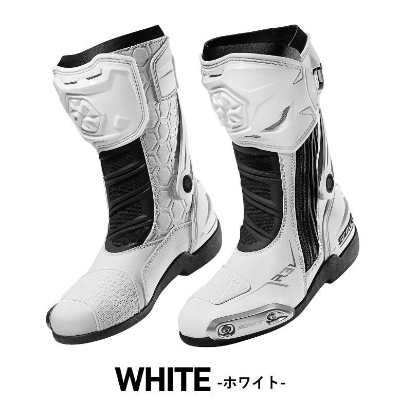 モトレーシングブーツ ホワイト/クリーム SCOYCO レディースレーシングブーツ MR003W – はとやオンライン