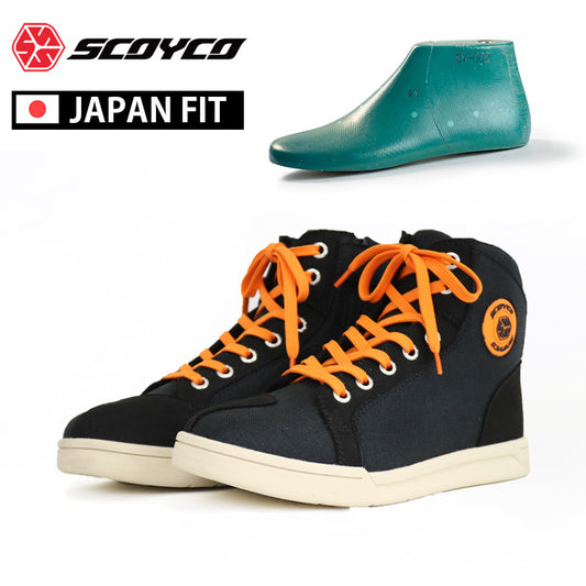 SCOYCO(スコイコ) カジュアルライディングシューズ ジャパンフィットモデル MT016-2(JP FIT) ハーレーにもおすすめのブラックオレンジカラー